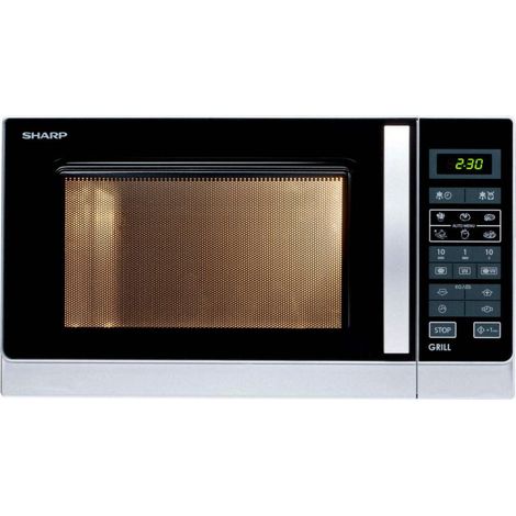 Sharp – Micro-onde combiné 25 L 900 W – Argent – Écran tactile – Pour comptoir – Technologie de cuisson rapide (1/10)
