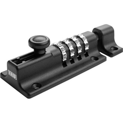 Cadenas À Code - Boulon De Verrouillage 4D 120 Mm - Pour Porte De Garage Et Portail - 1 Pièce (1/3)