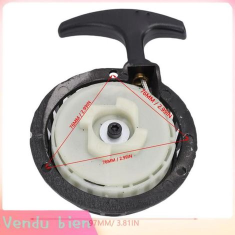 Démarreur à Traction à Recul, Boîtier en Alliage D'aluminium Robuste pour Moteur 2 Temps Mini Vélo, Dirt Bike, ATV Go Kart (1/4)