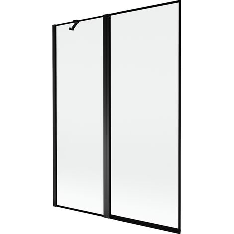 Mexen Mist mampara de ducha de 2 alas izquierda 130 x 150 cm, marco negro, negro - 8A9-130-011-70-70-L (1/5)