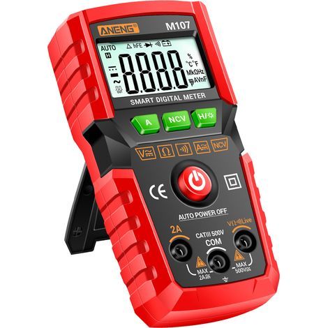 Multimètre M107 TRMS 4000 pts rouge sans pile (1/5)