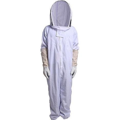Tuta da apicoltore con guanti e sollevatore per telaini, completo di velo e pantaloni, protezione completa per apicoltori amatoriali e principianti (x (1/5)