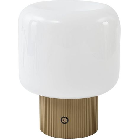 Lucande LED 'Katrin Palme' in Beige da Vetro