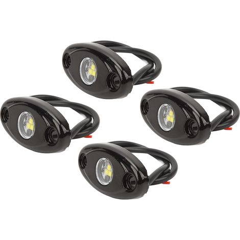 4er-Set Unterbodenbeleuchtung für Fahrzeuge, 9–32 V, 9 W, helles, weißes Licht zur Wärmeableitung, geeignet für LKW, ATV, UTV, SUV, Offroad-Fahrzeuge und Boote