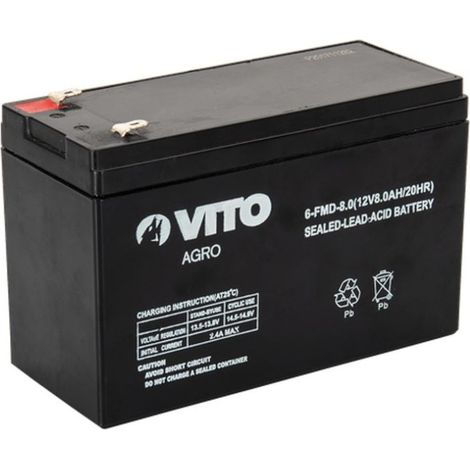 Batterie de rechange 12V 8Ah pour pulvérisateur – Autonomie prolongée – Compatible VITO – Format compact et robuste (1/2)