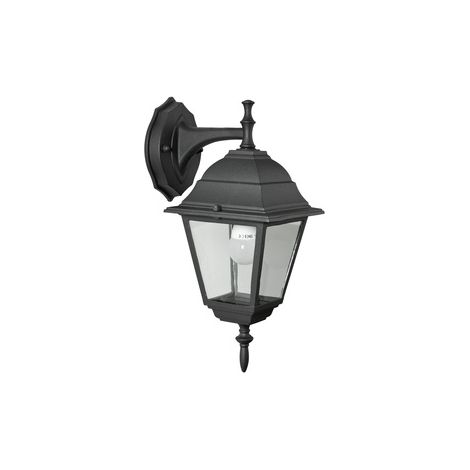 LANTERNA LAMPADA APPLIQUE NEW YORK CON BRACCIO NERO CM. 35H