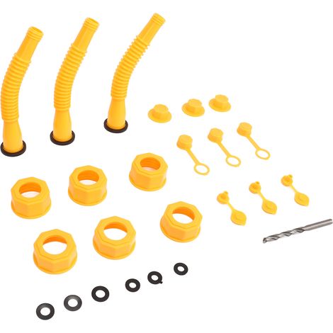 Benzinkanister-Ausgießer-Reparaturset, 8-mm-Bohrer, Benzinkanister-Düsenentlüftungskappe, universell für Fahrzeuge und Rasenmäher (1/5)