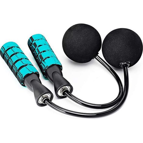 corde Sauter Sans Fil Pour Le Fitness-bleu, Sans Enchevtrement, Corde Sauter Leste Avec Poignes En Mousse Mmoire De Forme Pour Exercices Hommes (1/5)