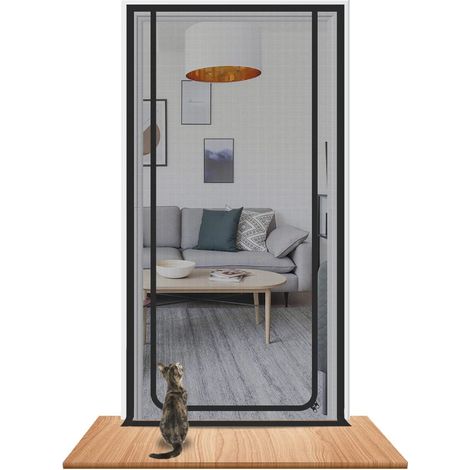 Filet pour chat pour balcon, porte grillagée pour animaux domestiques, empêche les chats de s'échapper, grille de porte pour salon, chambre à coucher, cuisine 100220cm