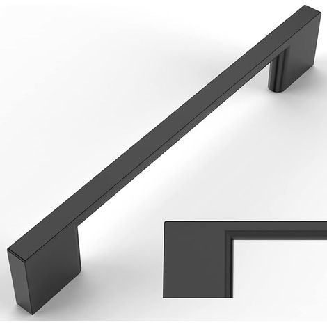 6 Pièces Poignee de Meuble Cuisine Noir 128mm Alliage de zinc Poignées Meubles avec Vis, pour Bureaux, Tiroirs, Armoires, Placard (1/4)