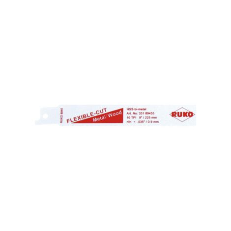 Scie alternative RUCO, lot de 5, acier ultra-rapide, 225 mm de long, pas de 2,5 mm. (1/5)