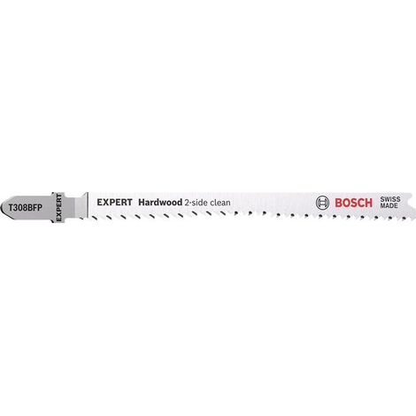 Lame de scie sauteuse Hardwood 2-side T 308 BFP Lg total.117mm Dents.2.2mm 5 unités