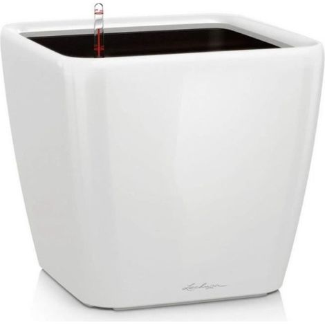 Vase Carré Premium 50 Lechuza Set Complet 50 cm - Blanc brillant (1/10)
