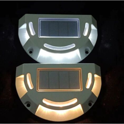 LAN Lot de 2 lampes solaires d'extérieur à LED, fabriquées en alliage d'aluminium, avec capteur de lumière, idéales pour les terrasses, les allées, les balcons, les cours et les bateaux. (1/4)