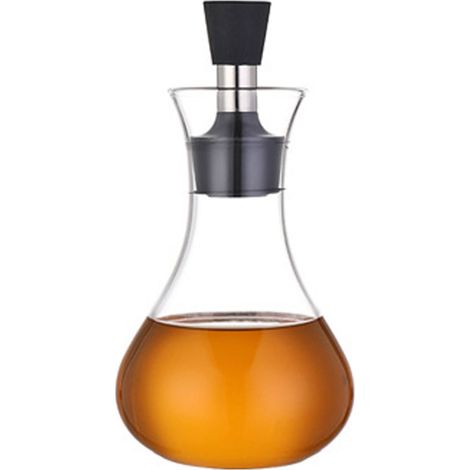 Flacon Distributeur Huile Et Vinaigre - Verre Borosilicate 500 ml - Sans Entonnoir - Étanche Silicone - Pour Cuisine Maison (1/5)