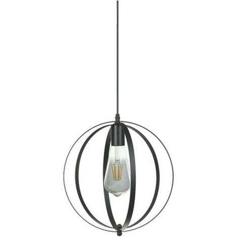 Suspension NEWTON métal noir rond 60W (1/2)