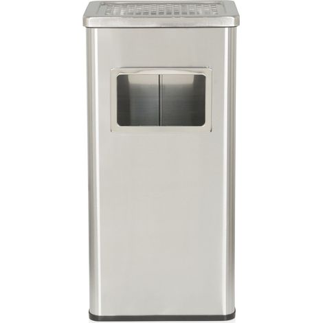 Standaschenbecher / Aschenbecher CLEAN I Edelstahloptik hjh OFFICE