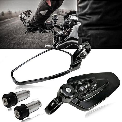 Bouchon de poignée de vent à ressort modifié pour moto, rétroviseur de recul pour véhicule électrique, réflecteur (1/5)