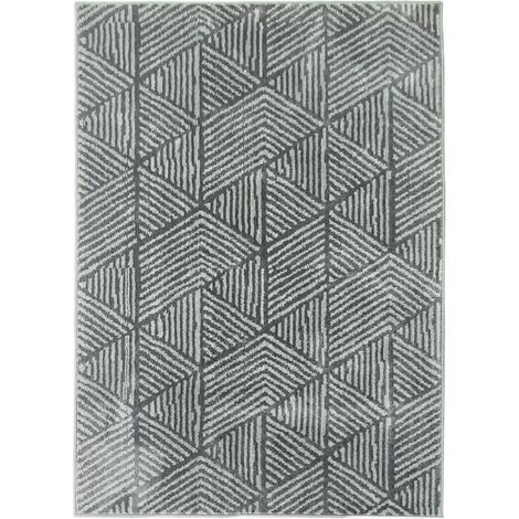 Alfombra moderna lavable para salón 150 x 80 cm gris oscuro (1/4)