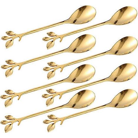 Glace Cream thé Stirring Spoons rétro Dessert Demitasse Espresso Spoons Cutlery cuisine Tableware 1 lot de 8 pièces (1/5)