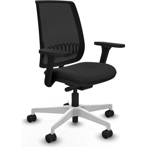 Chaise piqueras y crespo Alares noir similicuir blanc base (1/2)