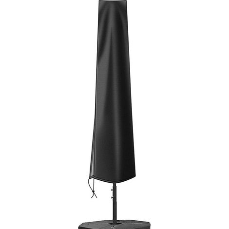 royaluxe -Housse de parasol en tissu Oxford imperméable, housse de parasol de terrasse avec fermeture éclair, parapluie de marché de jardin extéri, housse de protection UV coupe-vent (noir) (1/5)