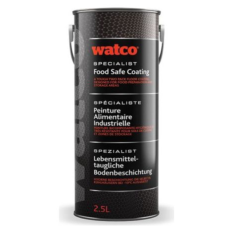 Watco Lebensmitteltaugliche Bodenbeschichtung, zweikomponentige Polyaspsartikharz Beschichtung, Hellgrau 2,5L