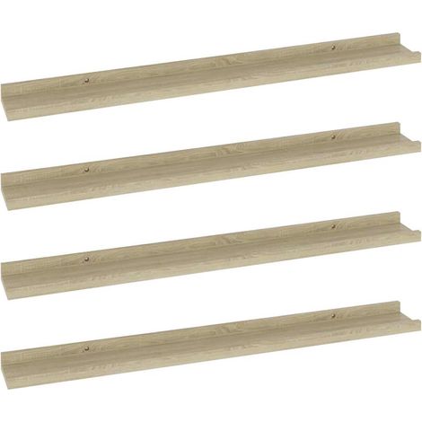 Maison Exclusive - Wandregale 4 Stk. Sonoma-Eiche 80x9x3 cm
