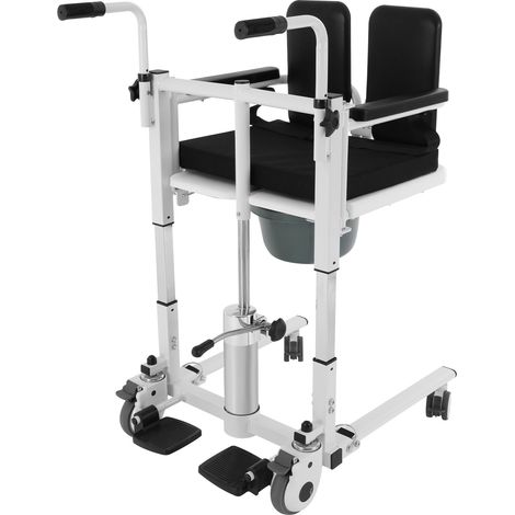 Fauteuil roulant de transfert hydraulique avec siège divisé à 180° et pot de chambre (1/5)