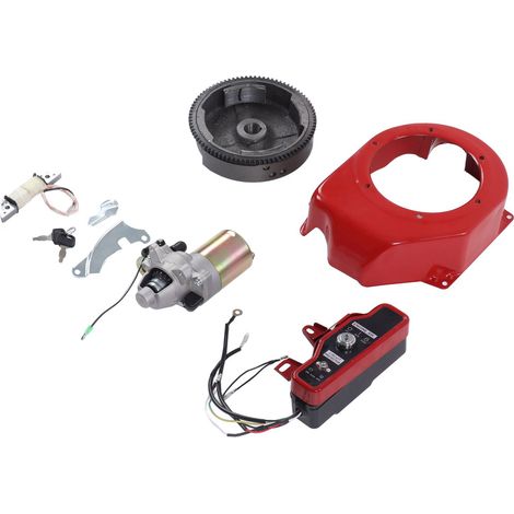 Kit de démarrage électrique GX160 2 kW 3 kW comprenant un moteur à volant d'inertie, un grand couvercle électrique et compatible avec les groupes électrogènes à essence 168F et 170F. (1/5)