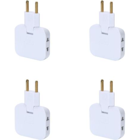 Multiprise plate derrière meuble 3 prises, connexion pivotante 180° murale, adaptateur inclus, prise multiple 16A 250V (1/3)
