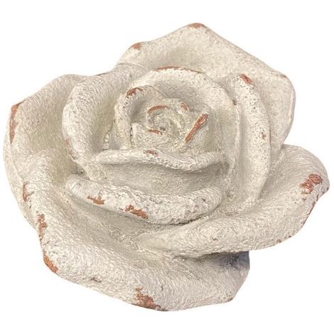 Large Decorative Flower Ornament - Resin - L18 x W18 x H8 cm - Beige