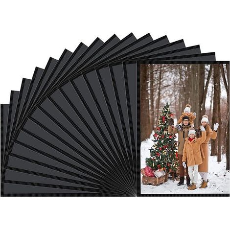 15er-Pack magnetische Bilderrahmen für den Kühlschrank, 11,5 x 16,5 cm, magnetische Bilderrahmen, Kühlschrank (schwarz)