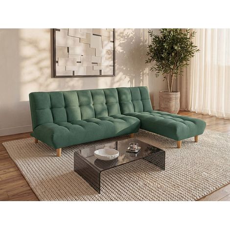 Divano letto modulabile in Tessuto Verde - ESTEBAN