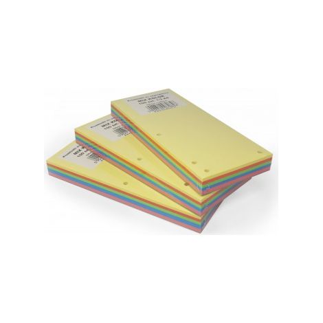 Divisori per raccoglitori 1/3 A4, 100 pezzi, 5 colori assortiti