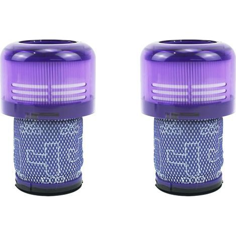 2 Pièces - Filtre V12 - Accessoire Aspirateur - Compatible Dyson Detect Slim Absolute Animal - Filtration Efficace - Pour Maison - Blanc - 8x5cm (1/5)