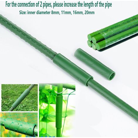 Gartenzubehör – Rohrverbinder für 8–20 mm Pfosten – 12-teiliges Set, grünes PP, für Gewächshäuser und Kletterpflanzen