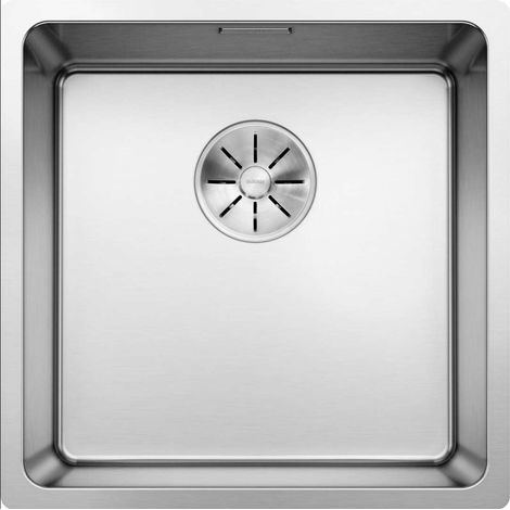 Blanco – Évier 1 bac inox 440x440 mm – Montage sous plan – Trop-plein dissimulé C-overflow® – Système de vidage InFino® – 522959