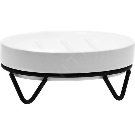 Porte-savon MILA, noir/céramique (1/4)