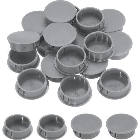 50pcs Bouchons Gris Foncé Trous Ronds Type Flush (1/5)