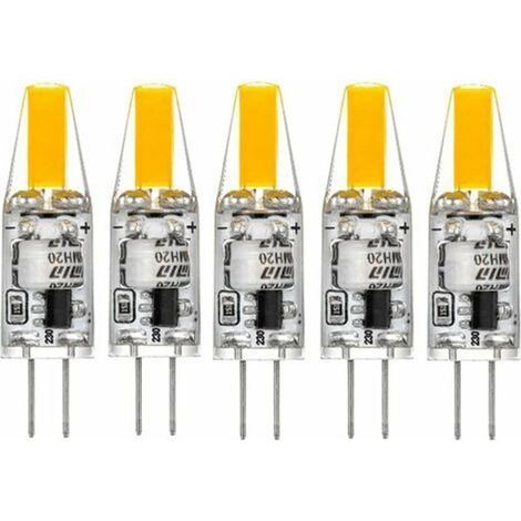 Ampoule LED G4 3W 220V blanc chaud 2700K - lot de 5 - silicone étanche - 160LM (1/4)