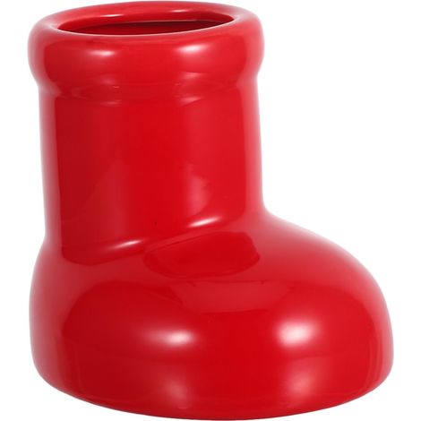 Vase à Fleurs Céramique Rouge Décoratif pour Intérieur pour Noël Salon et Cuisine (1/5)