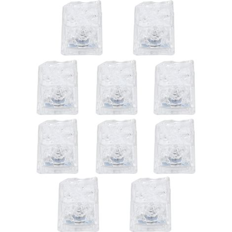 Lot de 10 glaçons lumineux à détecteur de mouvement LED, glaçons lumineux colorés, glaçons lumineux à clignotement lent. (1/5)