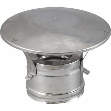 TEN – Chapeau de finition pour conduit double paroi isolé Ø80-130 – Accessoire pour fumisterie – Fixation en partie haute – Pour pellets