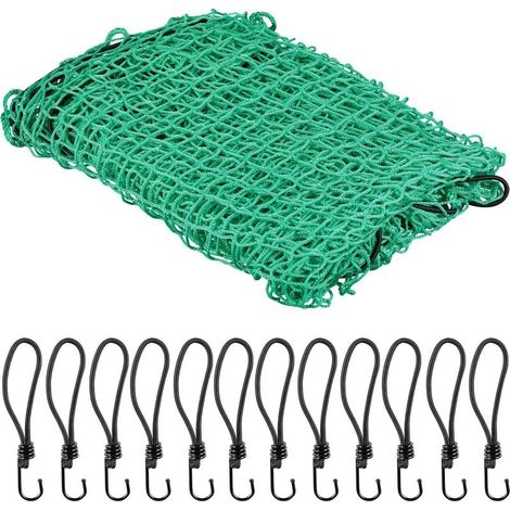 Filet de remorque 3 x 4 m 12 crochets inclus Marquage des coins pour installation rapide Corde en caoutchouc renforcée (1/5)
