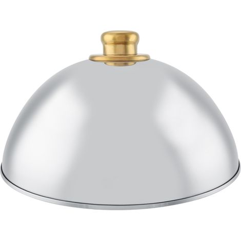 Stainless Steel Kitchen Restaurant Dining Food Serving Platter Lid Dome Plate Cover (Small) (1/5)