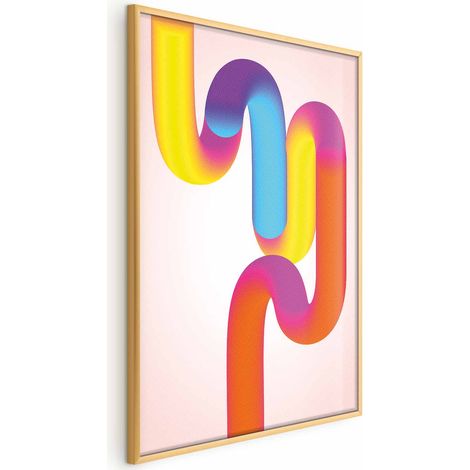 Poster – Regenbogenröhren – abstrakte Illustration mit farbigen Farbverläufen (1/4)