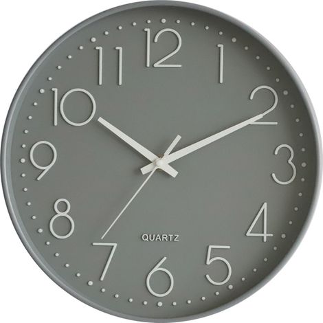 Horloge Murale - Mouvement Silencieux - Cadran Jaune Avec Chiffres Blancs 3D - Diamètre 13 Cm - Fonctionne Avec Pile AA (1/5)