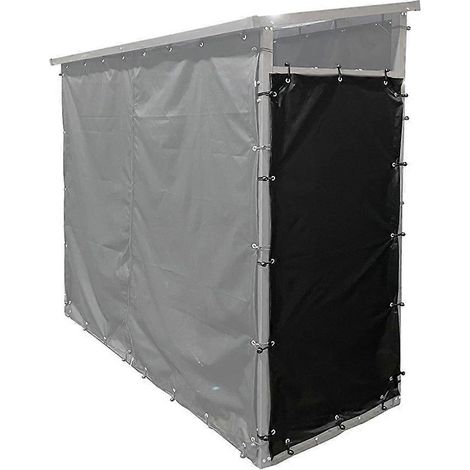 Ensemble de rideaux résistants aux intempéries, rideaux à panneaux en polyester pour abri de jardin en bois, barbecue et camping. (1/4)