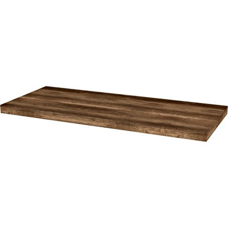 AVICE plan sous vasque 100x39cm, épaisseur 5cm, chêne foncé (1/2)